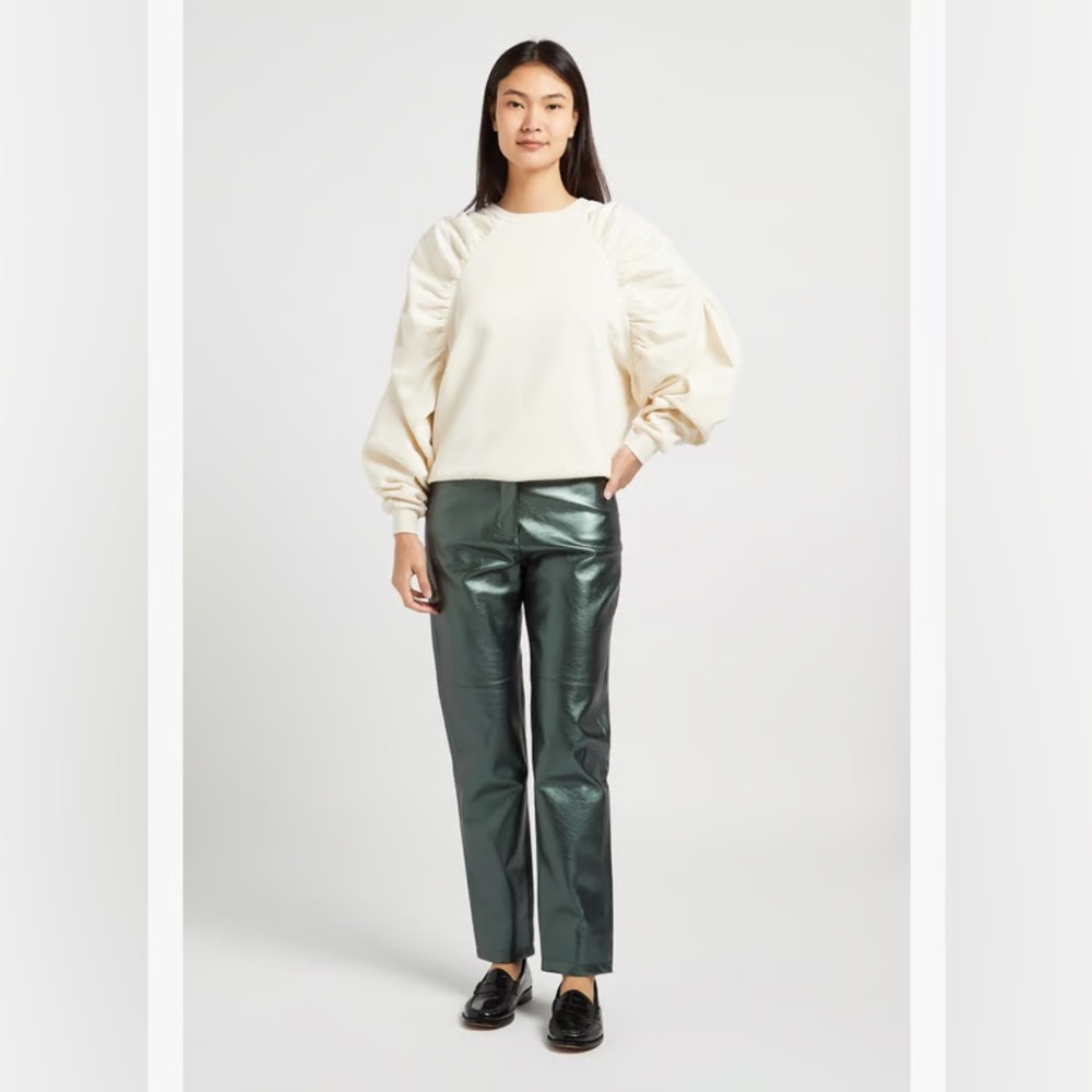 The Label Edition | Marlon‎ Pants | Metallic green | NWT | Women’s Size Small